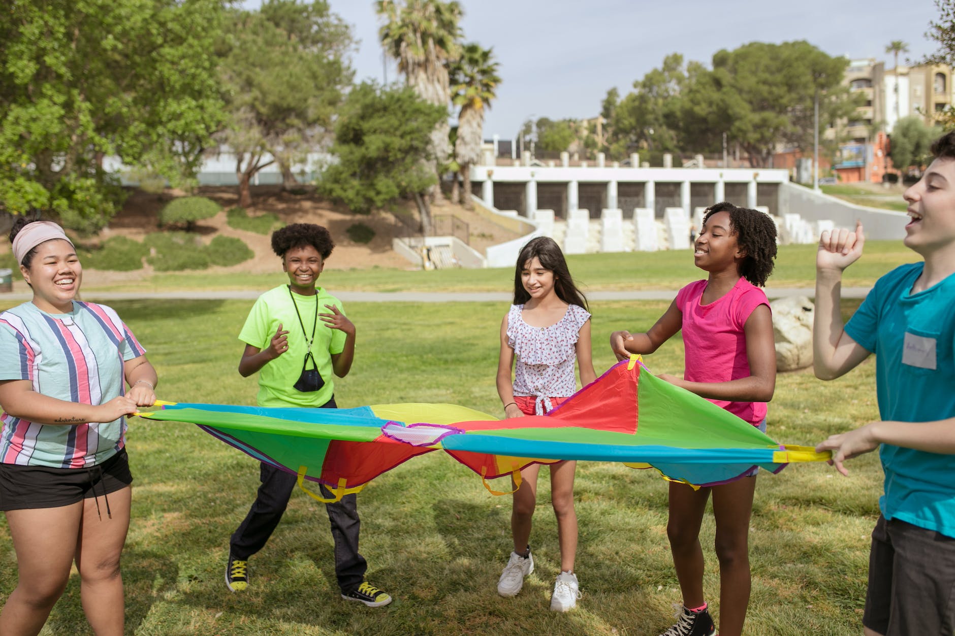 group of kids playing together